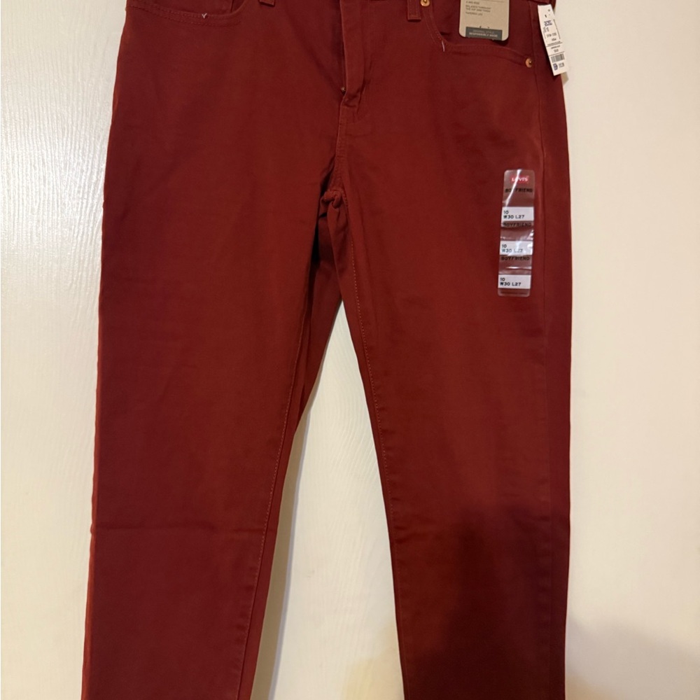 Levi's Women's Boyfriend Jeans in Rich Red